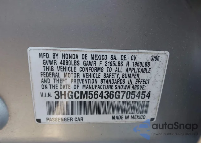 3HGCM56436G705454: 44365637