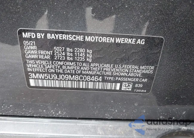 3MW5U9J09M8C08464: 44365654