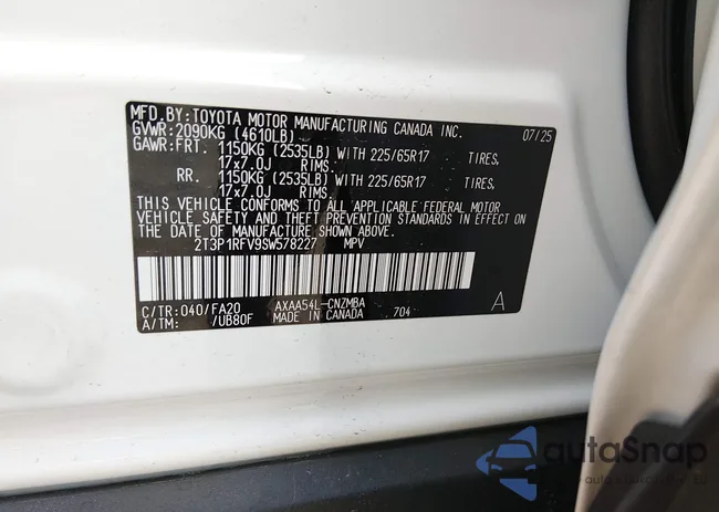 2T3P1RFV9SW578227: 44365732