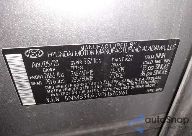 5NMS34AJ9PH570961: 44365761