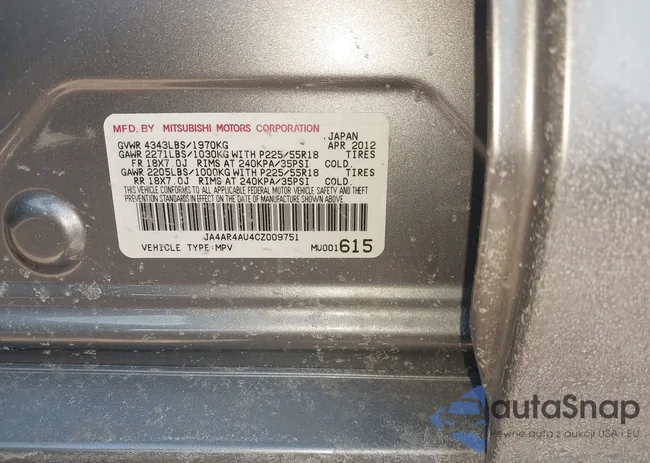 JA4AR4AU4CZ009751: 44365864