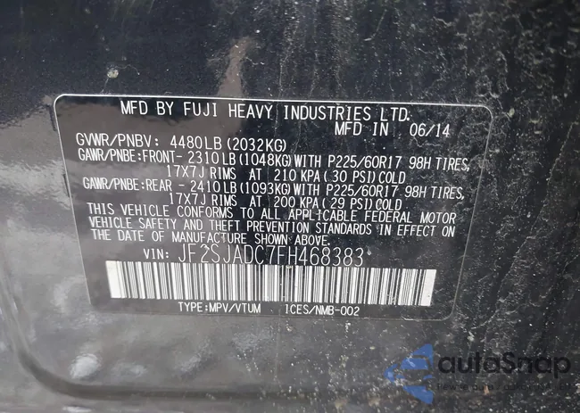 JF2SJADC7FH468383: 44366916