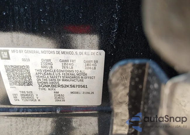 3GNKBERS2KS670561: 44366939