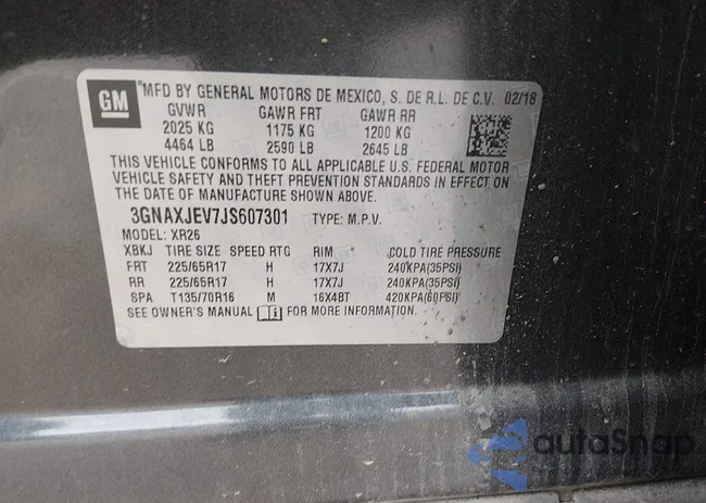 3GNAXJEV7JS607301: 44366997