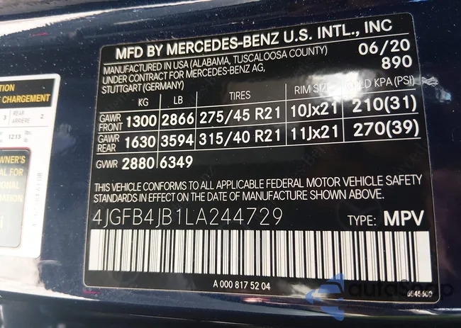 4JGFB4JB1LA244729: 44367114