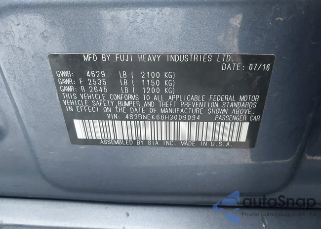 4S3BNEK68H3009094: 44367148