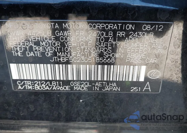 JTHBF5C23D5185668: 44367227