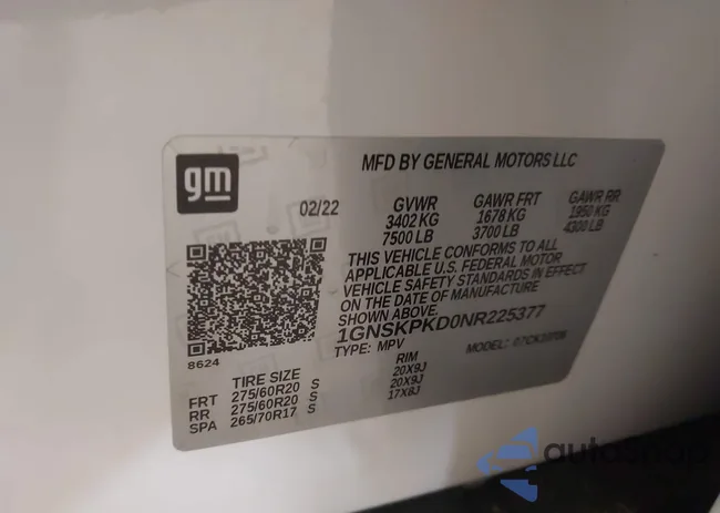 1GNSKPKD0NR225377: 44367279