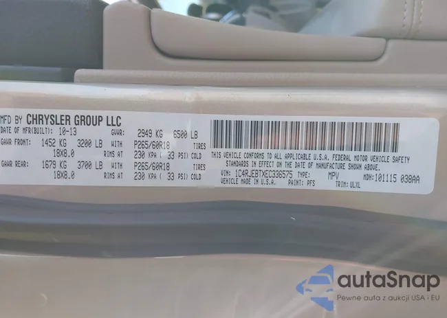 1C4RJEBTXEC336575: 44367295