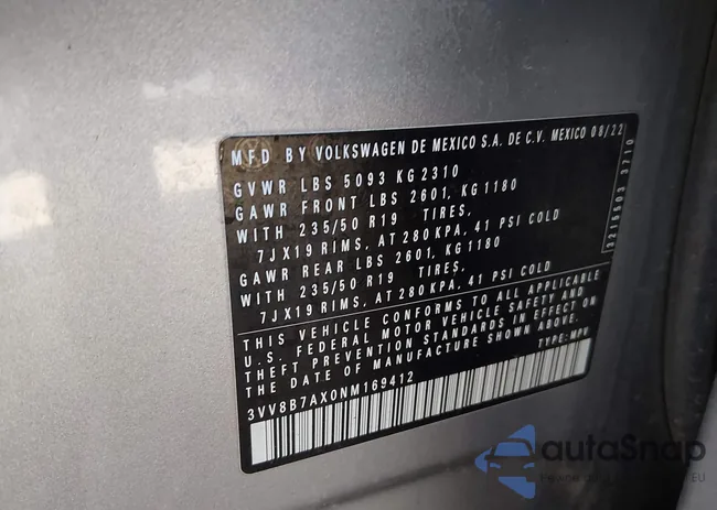 3VV8B7AX0NM169412: 44367361