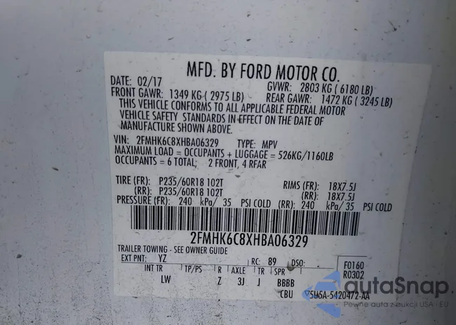 2FMHK6C8XHBA06329: 44367414