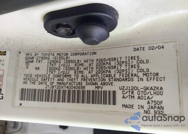 JTJBT20X740040698: 44367448