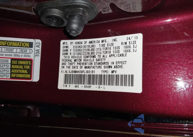 5J6RM4H38FL060191: 44366576