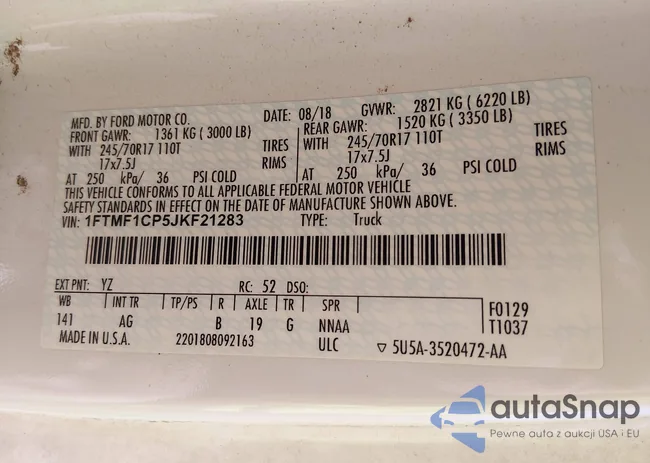 1FTMF1CP5JKF21283: 44366650