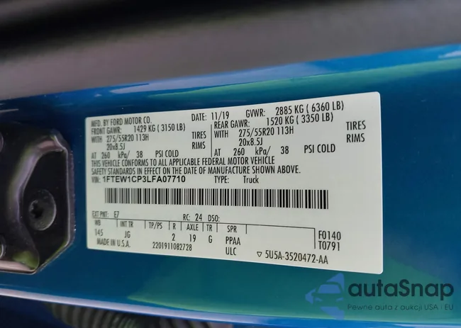 1FTEW1CP3LFA07710: 44366659