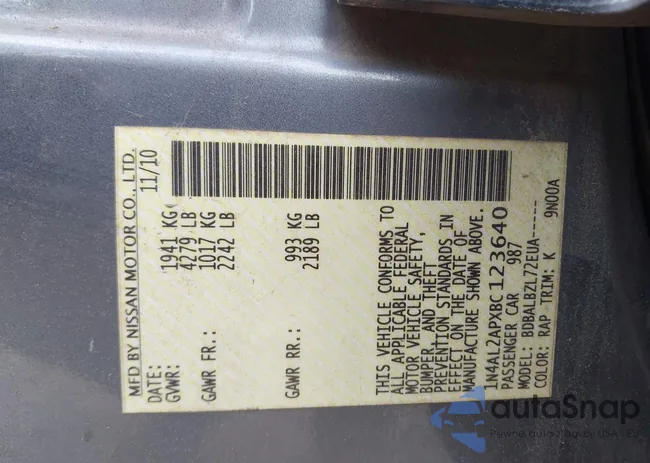 1N4AL2APXBC123640: 44366661