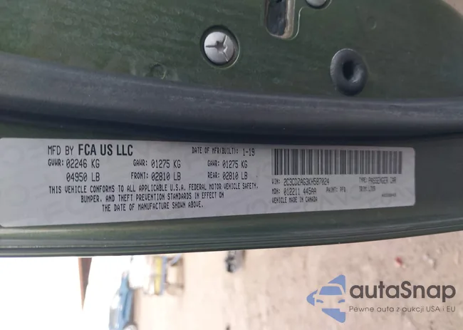 2C3CDZAG3KH587024: 44366850