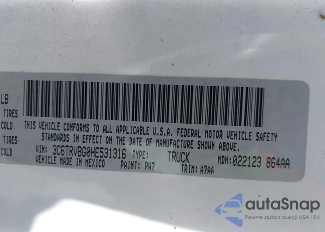 3C6TRVBG0HE531316: 44366891