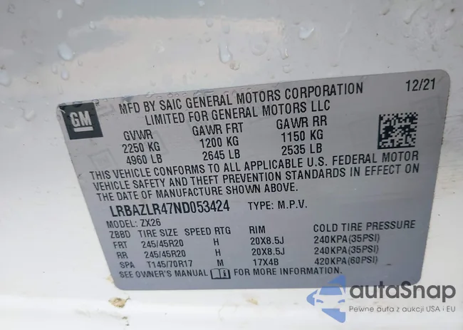 LRBAZLR47ND053424: 44367960