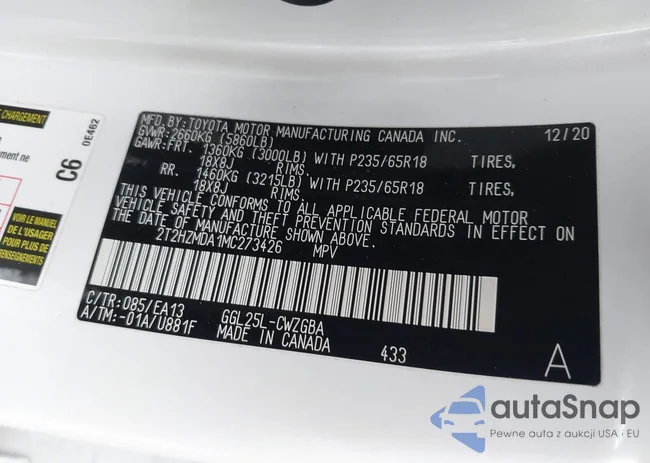 2T2HZMDA1MC273426: 44367969