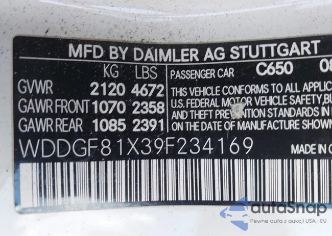 WDDGF81X39F234169: 44368106