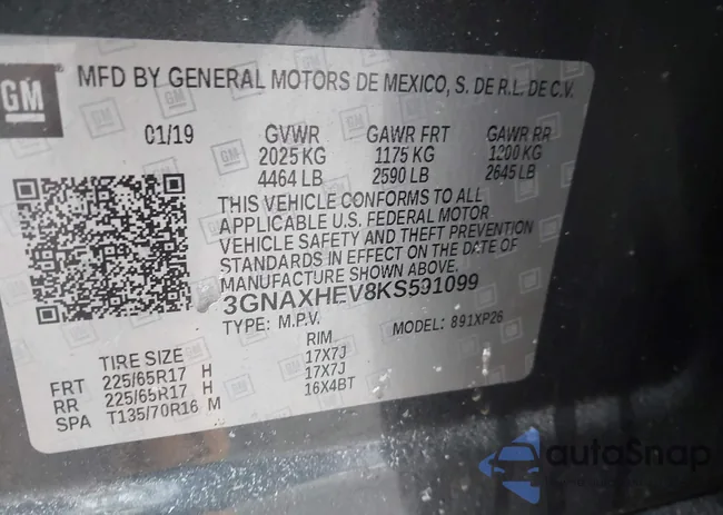 3GNAXHEV8KS591099: 44368170
