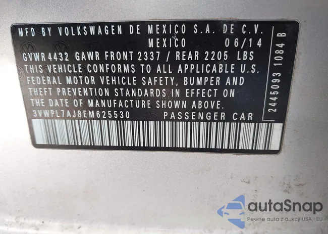 3VWPL7AJ8EM625530: 44368375