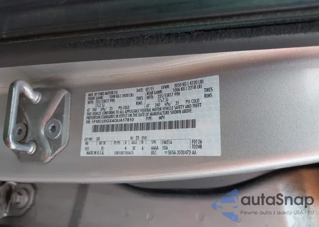 1FMCU0GX4GUA17810: 44367549