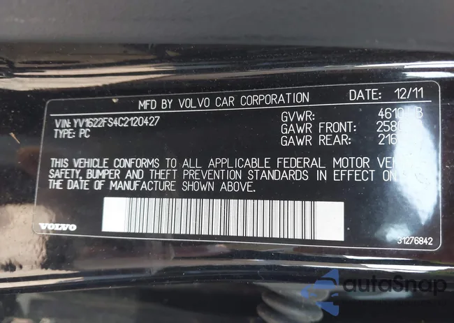 YV1622FS4C2120427: 44367554