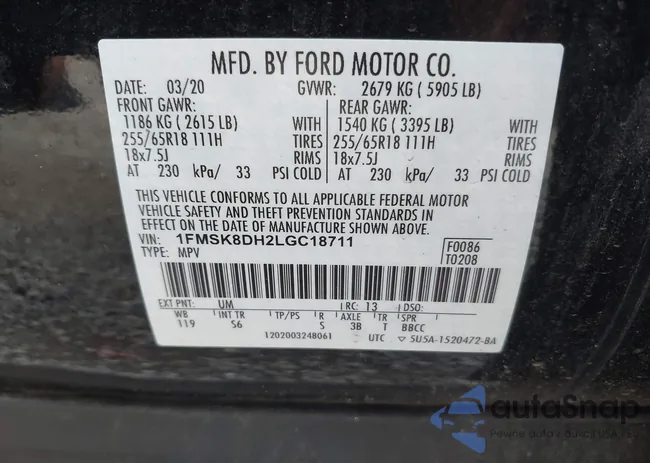 1FMSK8DH2LGC18711: 44367571