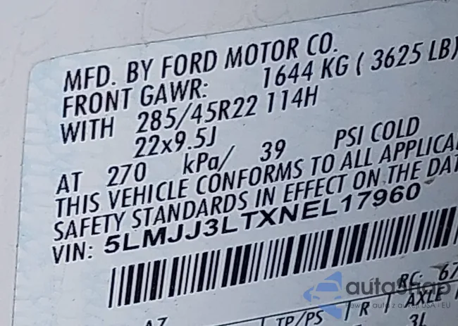 5LMJJ3LTXNEL17960: 44367680