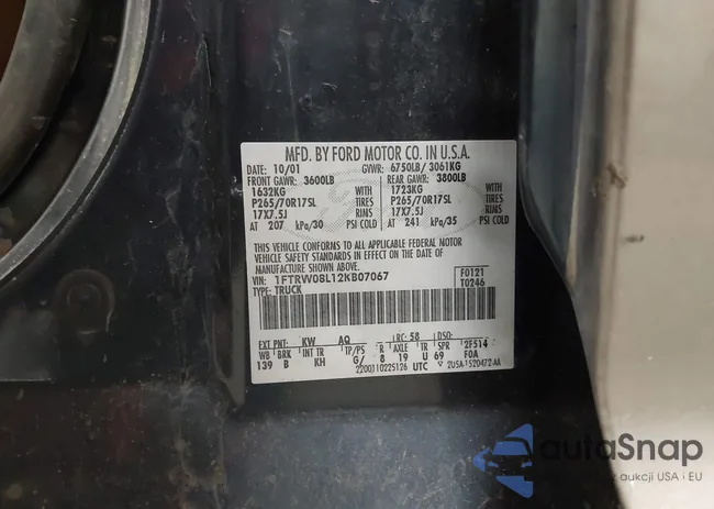 1FTRW08L12KB07067: 44367686