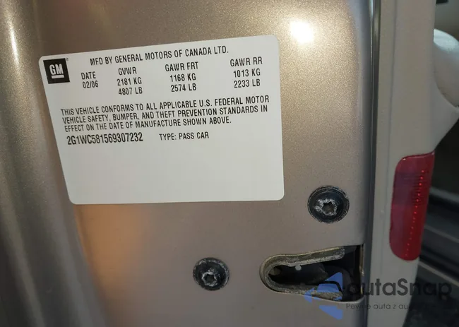 2G1WC581569307232: 44367696