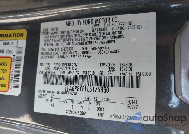 1FA6P8CF1L5175830: 44367759