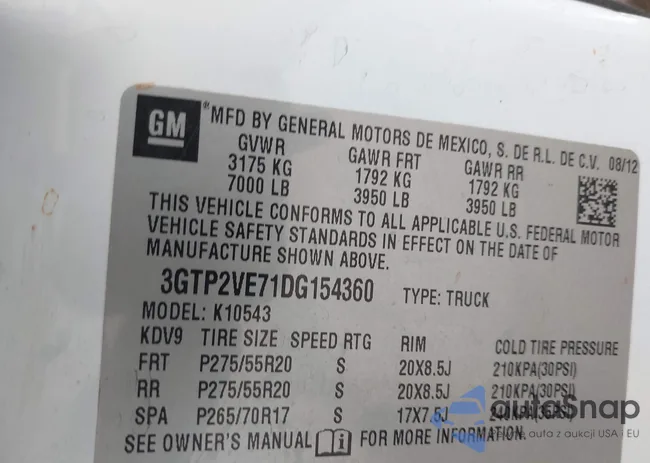 3GTP2VE71DG154360: 44367845