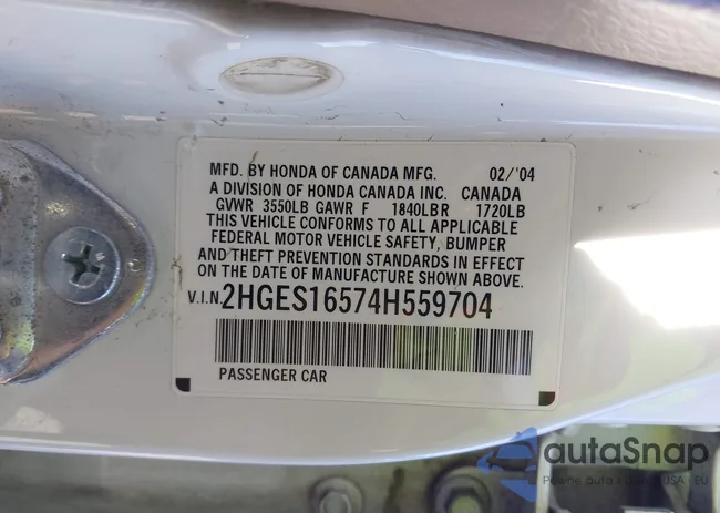 2HGES16574H559704: 44369010