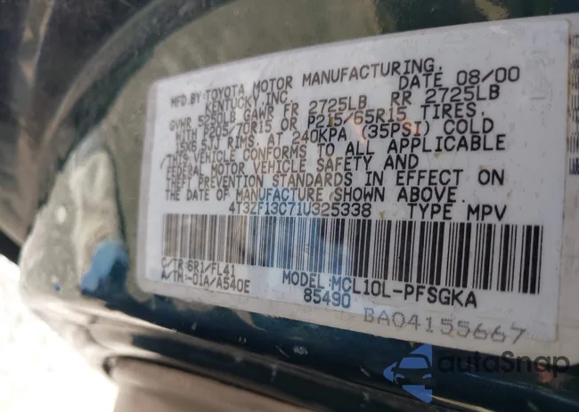 4T3ZF13C71U325338: 44369043