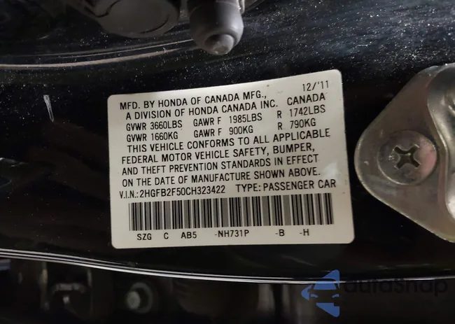 2HGFB2F50CH323422: 44369093