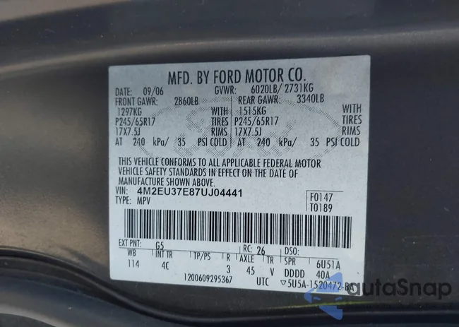 4M2EU37E87UJ04441: 44369160