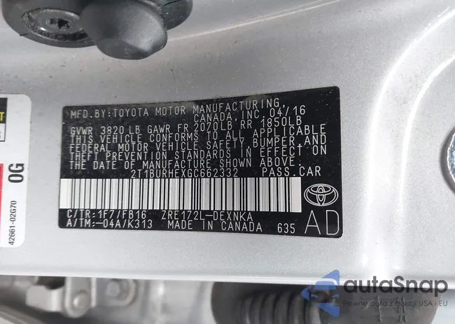 2T1BURHEXGC662332: 44369175