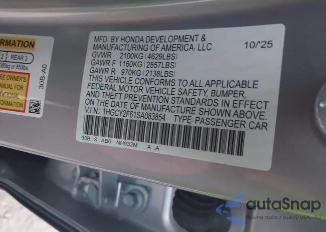 1HGCY2F61SA083854: 44369197