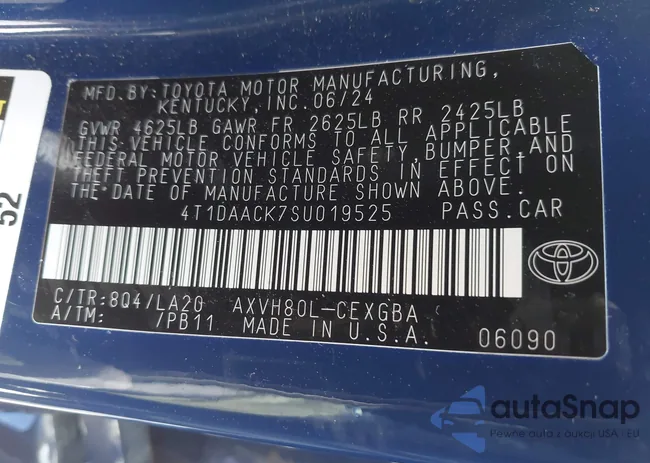 4T1DAACK7SU019525: 44369351