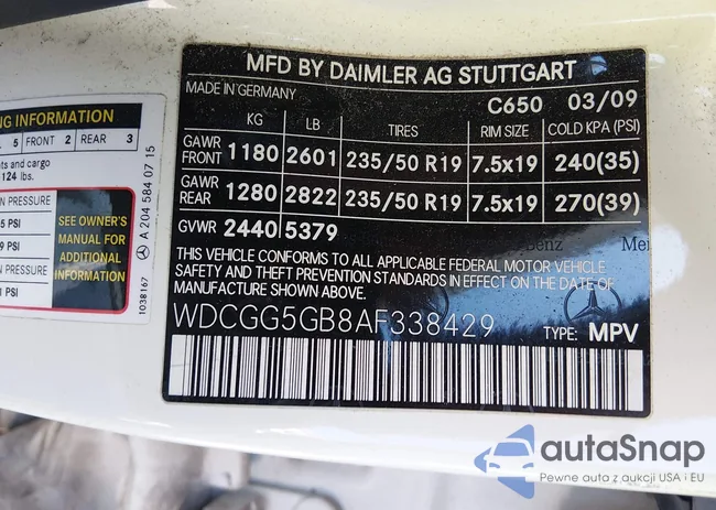 WDCGG5GB8AF338429: 44369400