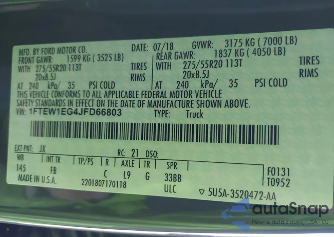 1FTEW1EG4JFD66803: 44369405