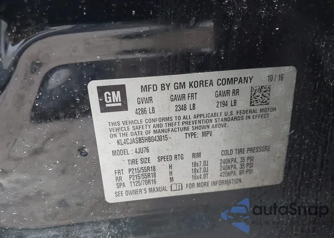 KL4CJASB5HB043015: 44369432