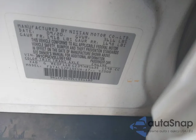 3N1CP5CV2LL551182: 44368689