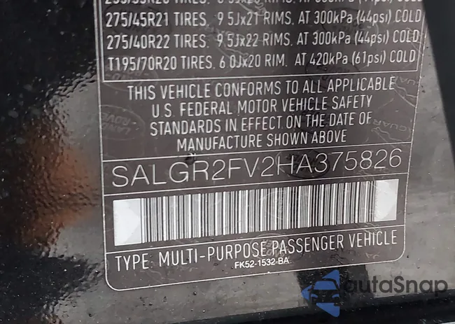 SALGR2FV2HA375826: 44368732