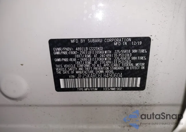 JF2SKARC6LH490604: 44370015