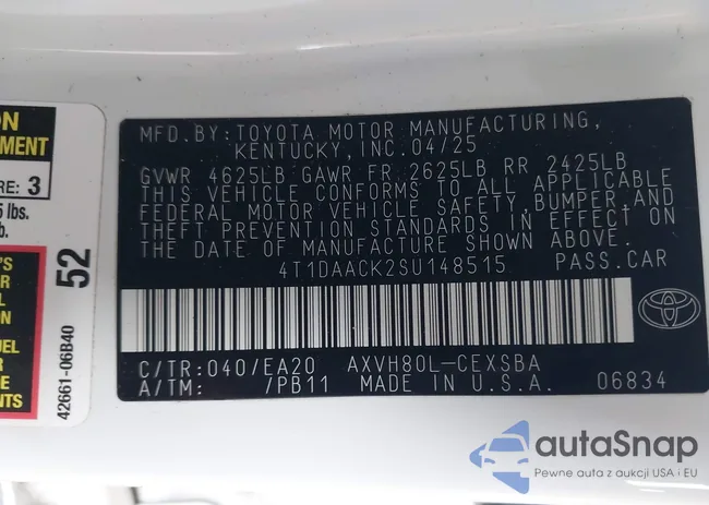 4T1DAACK2SU148515: 44370133