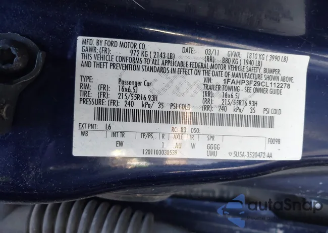 1FAHP3F29CL112278: 44370155